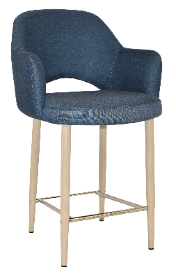 stool albury arm 650 metal birch - gravity denim 