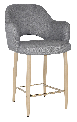 stool albury arm 650 metal birch - gravity steel 