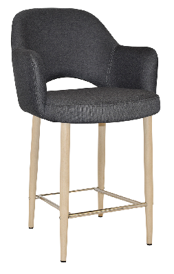 stool albury arm 650 metal birch - gravity slate 