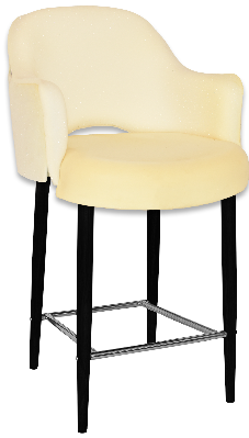 stool albury arm 650 metal black - unupholstered 