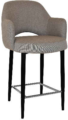 stool albury arm 650 metal black - gravity mocha 