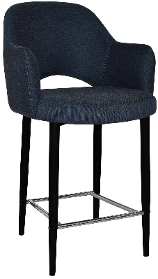 stool albury arm 650 metal black - gravity navy 