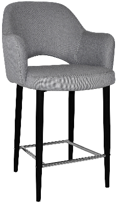 stool albury arm 650 metal black - gravity steel 