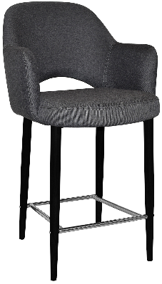 stool albury arm 650 metal black - gravity slate 