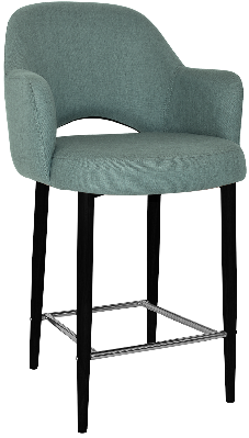 stool albury arm 650 metal black - gravity teal 