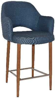 stool albury arm 650 metal light oak - gravity denim 