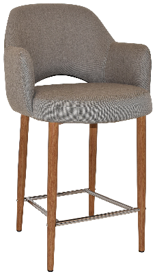 stool albury arm 650 metal light oak - gravity mocha 