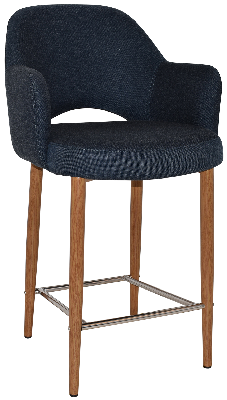 stool albury arm 650 metal light oak - gravity navy 