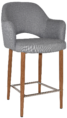 stool albury arm 650 metal light oak - gravity steel 