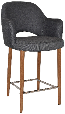 stool albury arm 650 metal light oak - gravity slate 