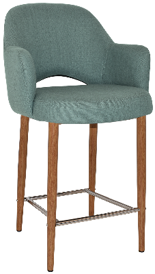 stool albury arm 650 metal light oak - gravity teal 