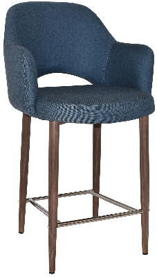 stool albury arm 650 metal light walnut - gravity denim 