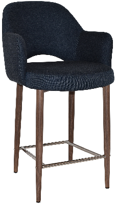 stool albury arm 650 metal light walnut - gravity navy 