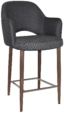 stool albury arm 650 metal light walnut - gravity slate 