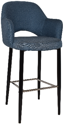 stool albury arm 750 metal black - gravity denim 