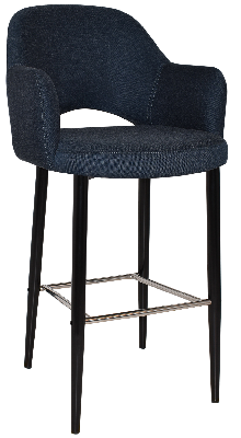 stool albury arm 750 metal black - gravity navy 