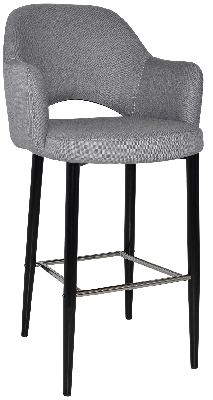 stool albury arm 750 metal black - gravity steel 