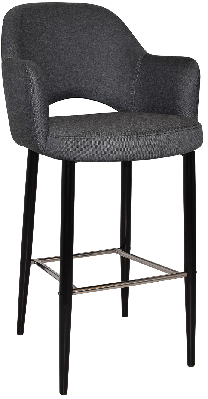 stool albury arm 750 metal black - gravity slate 