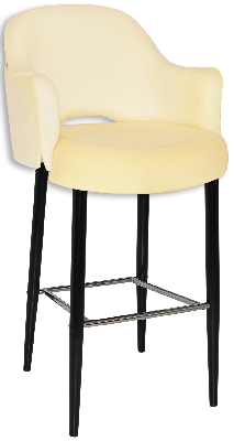 stool albury arm 750 metal black - unupholstered 