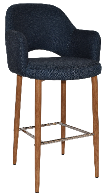 stool albury arm 750 metal lightoak - gravity navy 