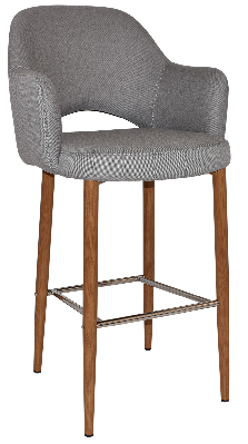 stool albury arm 750 metal lightoak - gravity steel 