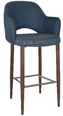 stool albury arm 750 metal light walnut - gravity denim 