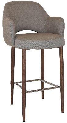 stool albury arm 750 metal light walnut - gravity mocha 
