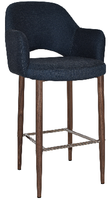 stool albury arm 750 metal light walnut - gravity navy 