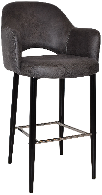 stool albury arm 750 metal black - eastwood slate 
