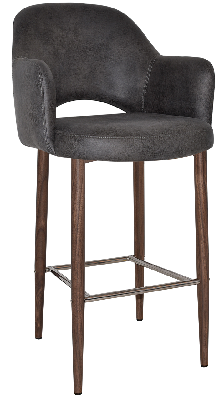 stool albury arm 750 metal light walnut - eastwood slate 