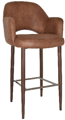 stool albury arm 750 metal light walnut - eastwood tan 