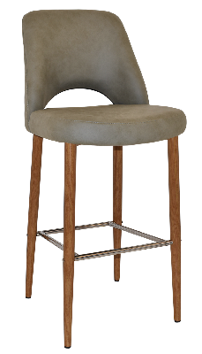 stool albury side 750 metal light oak - pelle/benito sage 