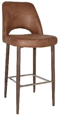 stool albury side 750 metal light walnut - eastwood tan 