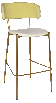 stool lugano brass - unupholstered (back & seat) 