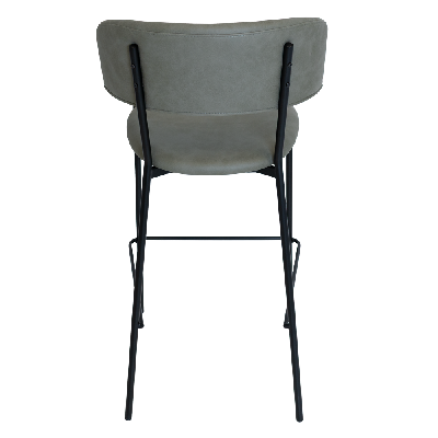 stool lugano uph 2 black - pelle sage 