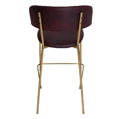 stool lugano uph 2 brass - eastwood bordeaux 