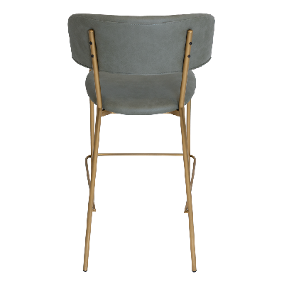 stool lugano uph 2 brass - pelle sage 