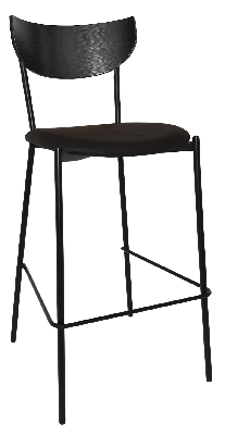 stool marco black - vinyl black 