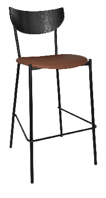 stool marco black - vinyl tan 
