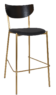 stool marco brass - black - vinyl black 