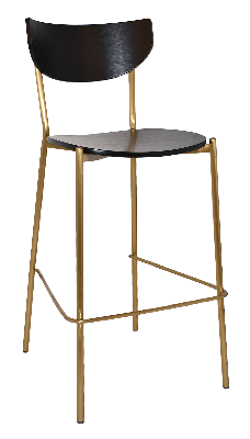 stool marco brass - black 
