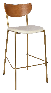 stool marco brass - light oak - unupholstered 