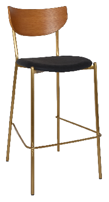 stool marco brass - light oak - vinyl black 