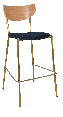 stool marco brass - natural - gravity navy 