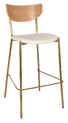 stool marco brass - natural - unupholstered 