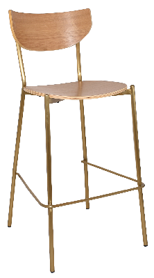 stool marco brass - natural 