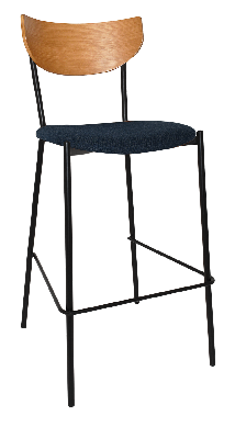 stool marco black - light oak - gravity navy 