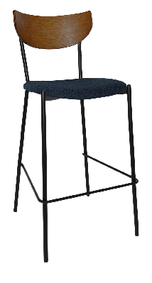 stool marco black - light walnut - gravity navy 