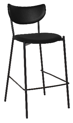 stool marco - vinyl black (back & seat) 