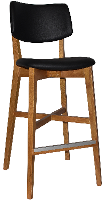 stool phoenix uph 2 light oak - vinyl black 